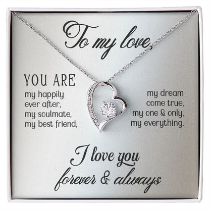 To My Love "Promise NecklaceGift for Fiance, Girlfriend, Future Wife, Wife. Fiance, Girlfriend, Future Wife, Wife Gift, Love Knot Meaningful Necklace Message Card and Gift Box Styles on Birthday, Christmas, Anniversary Forever Love