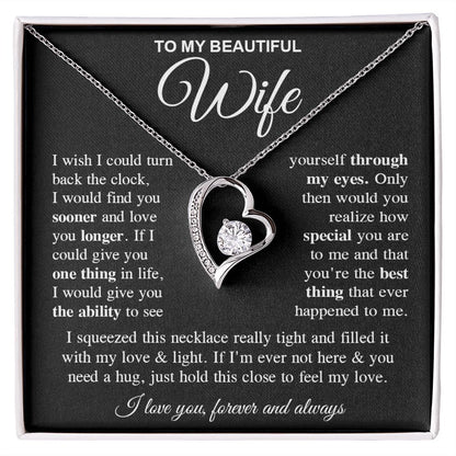 To My Soulmate Necklace Gift for Her, Wife Gifts From Husband, Necklaces For Wife From Husband To My Soulmate Necklace Message Card and Necklace Gift Box Gift Box Styles on Birthday, Wedding, Anniversary, Valentine Forever Love