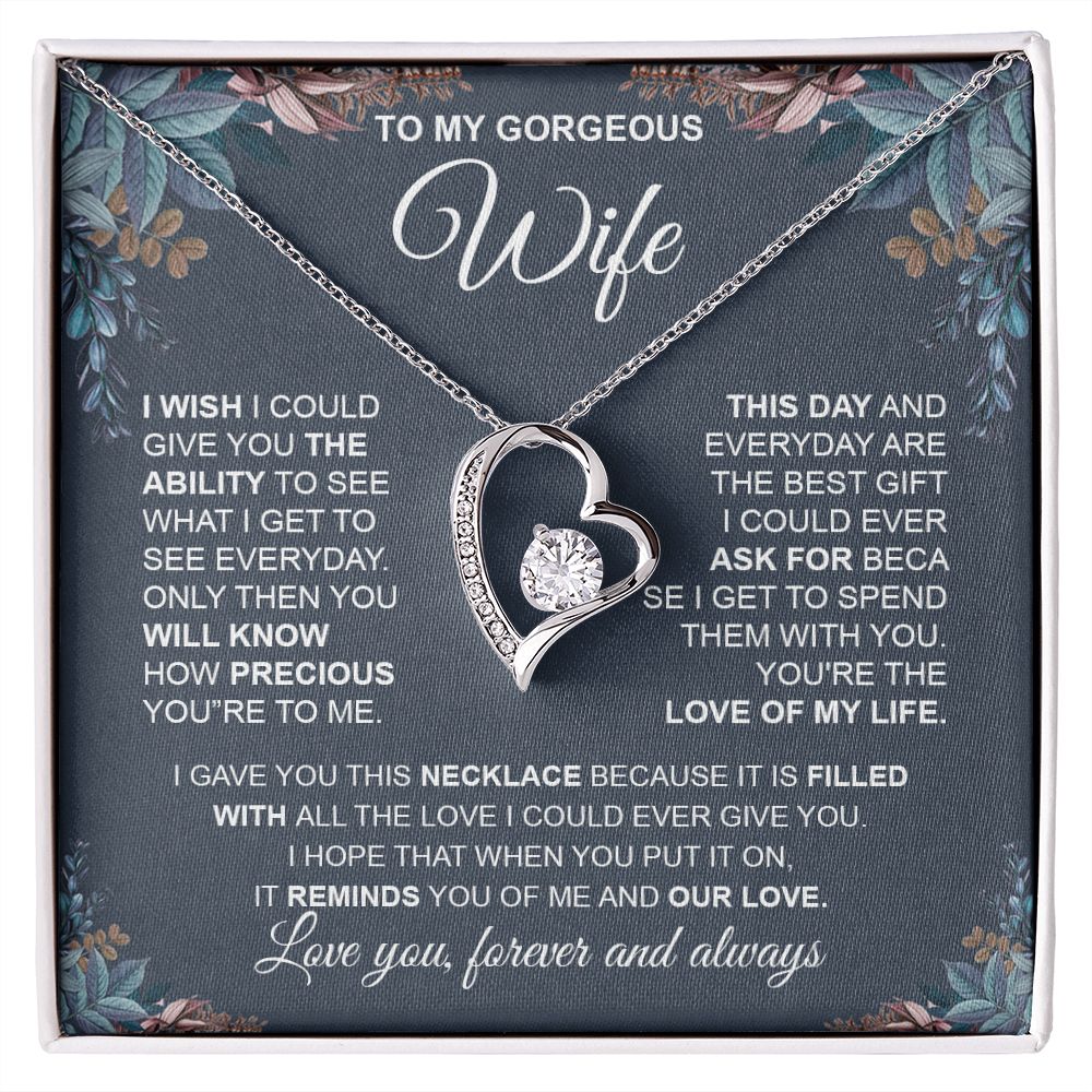 to My Wife Necklace from Husband, Necklaces for Wife from Husband, to My Soulmate Necklace for Women, Soulmate Jewelry for Wife Anniversary Jewelry Gifts for Wife Valentine Gifts from Husband Forever Love