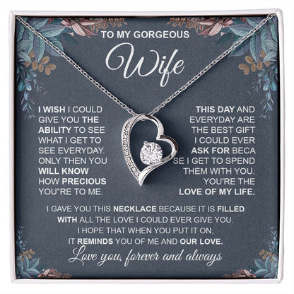 to My Wife Necklace from Husband, Necklaces for Wife from Husband, to My Soulmate Necklace for Women, Soulmate Jewelry for Wife Anniversary Jewelry Gifts for Wife Valentine Gifts from Husband Forever Love