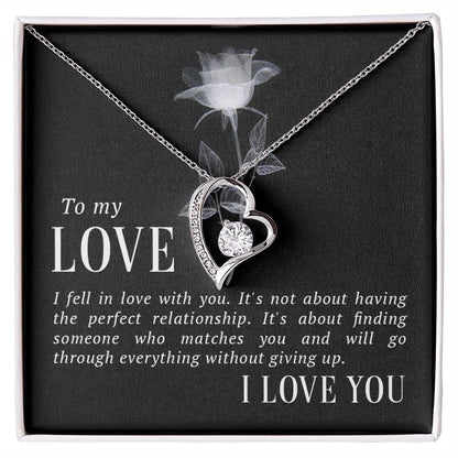 The Love Knot Necklace To My Love Knot Necklace, Happy First anniversary, Unique Gift from Husband, Best Jewelry for Wife, Necklace Message Card and Gift Box Styles on Birthday, Christmas, Anniversary  Forever Love