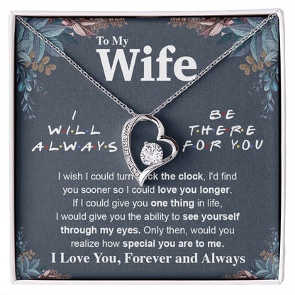 To My Wife Necklace To My Future Wife Necklace Gifts, Promise Necklace For Her, Fiance Gifts For Her, Anniversary Necklace Gifts For Soulmate From Husband With Message Card Box LED, Soulmate Necklace For Women, To My Wife Necklace Forever Love