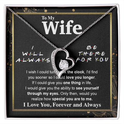 To My Wife Necklace To My Future Wife Necklace Gifts, Promise Necklace For Her, Fiance Gifts For Her, Wedding Necklace Gifts For Soulmate From Husband With Message Card Box LED, Soulmate Necklace For Women, To My Wife Necklace Forever Love
