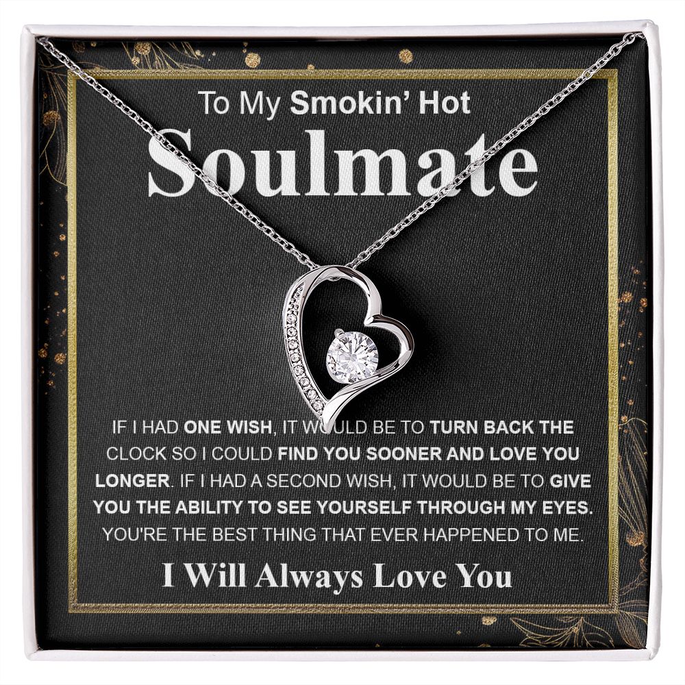 Gifts For Soulmate Birthday Gifts From Husband Necklace Valentines Day, Necklace for Future Soulmate, Valentine Necklace Jewelry for Wife Necklace Gifts from Husband - Soulmate Gift Necklace with Message Card and Gift Box.jpg Forever Love