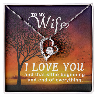 Birthday For Wife, Love Necklace Gifts For Wife From Husband, To My Soulmate Necklace For Women, To My Wife Necklace Wedding Anniversary, Love Knot Meaningful Necklace Message Card and Gift Box Styles on Birthday, Christmas, Anniversary Forever Love