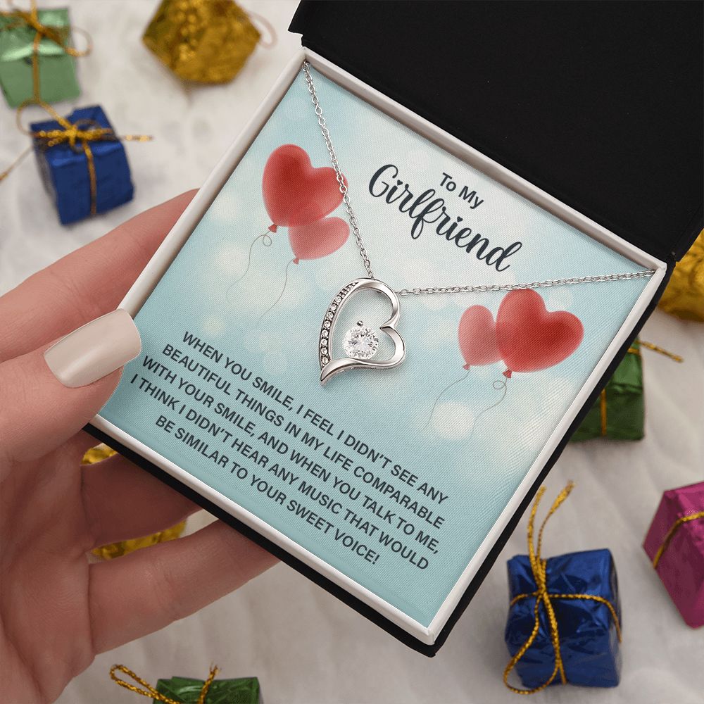 Love Knot Necklace To My Girlfriend Gifts From Boyfriend, Girlfriend Jewelry, Girlfriend Birthday Anniversary For Girlfriend Gift, Necklace Message Card and Gift Box Styles on Birthday, Christmas, Anniversary Forever Love