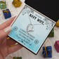 Couples Gifts, Dear Wife Necklace Gifts From Husband, Wedding Anniversary Jewelry For Wife From Husband, Wife Birthday From Husband, To My Beautiful Wife Girlfriend Message Card and Gift Box styles On Birthday, Christmas, Anniversary  Forever Love