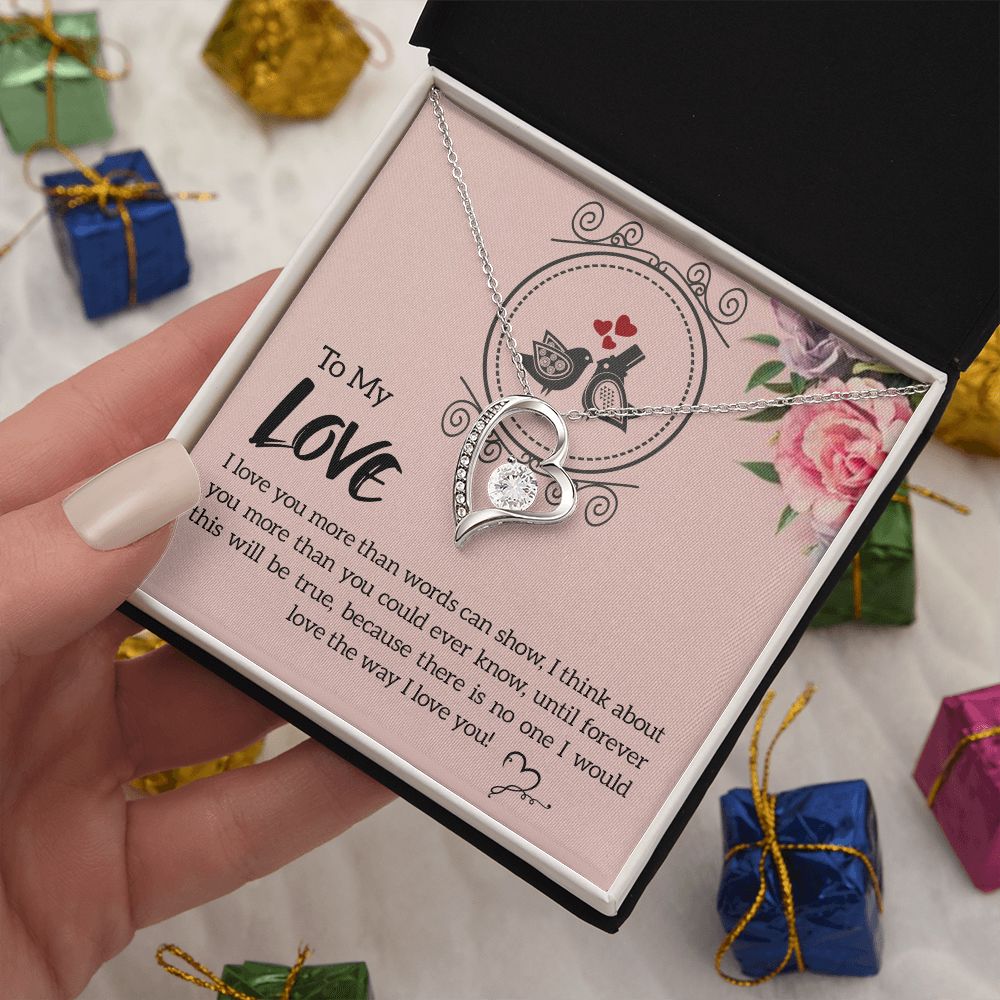 The Love Knot Necklace To My Love Knot Necklace, Happy First anniversary, Unique Gift from Husband, Best Jewelry for Wife, Dear Wife, Necklace Message Card and Gift Box Styles on Birthday, Christmas, Anniversary  Forever Love