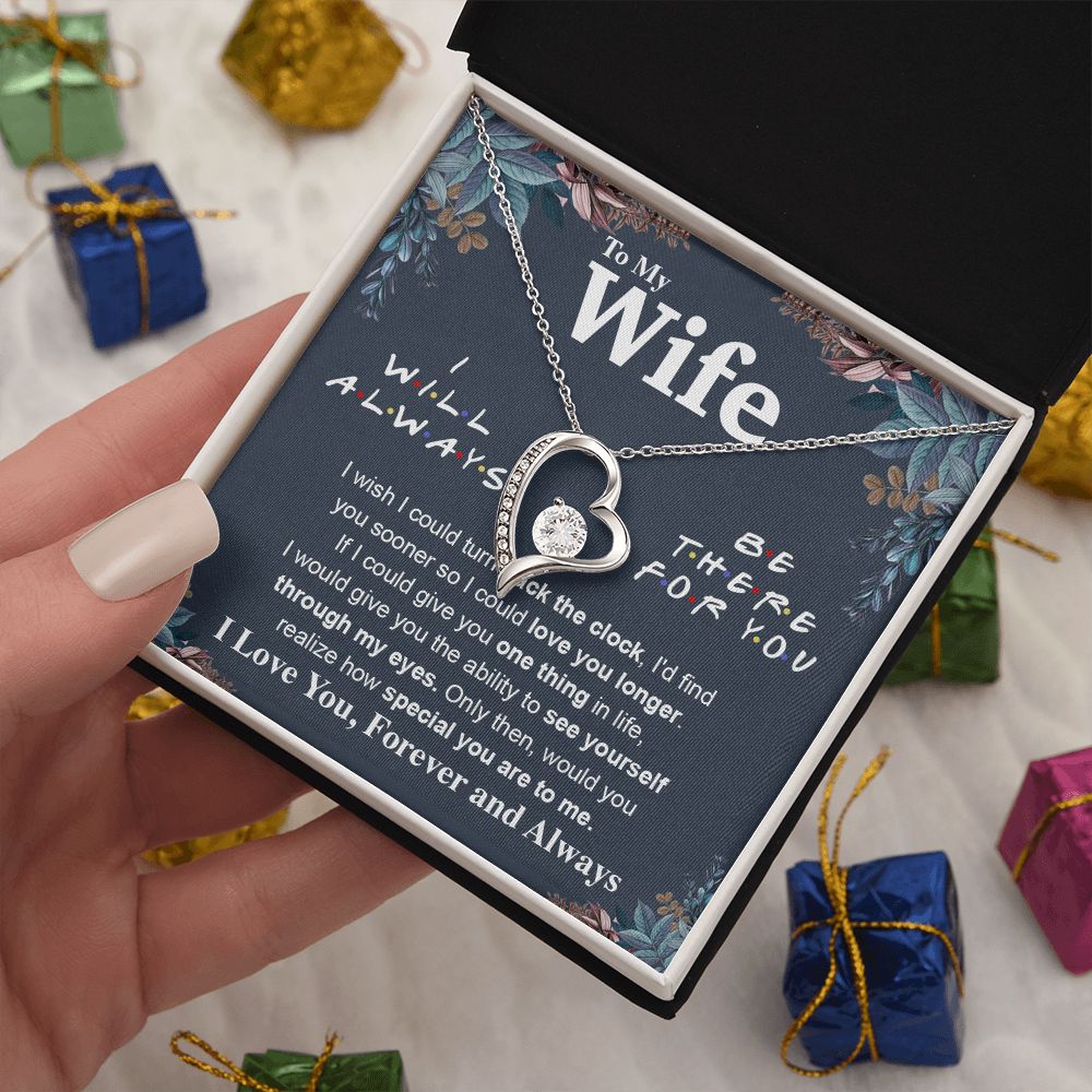 To My Wife Necklace To My Future Wife Necklace Gifts, Promise Necklace For Her, Fiance Gifts For Her, Anniversary Necklace Gifts For Soulmate From Husband With Message Card Box LED, Soulmate Necklace For Women, To My Wife Necklace Forever Love