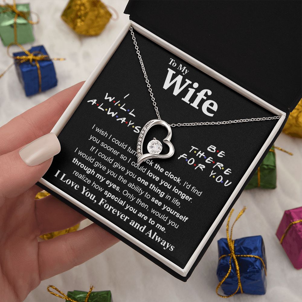 To My Wife Necklace To My Future Wife Necklace Gifts, Promise Necklace For Her, Fiance Gifts For Her, Valentine Gifts For Soulmate From Husband With Message Card Box LED, Soulmate Necklace For Women, To My Wife Necklace Forever Love