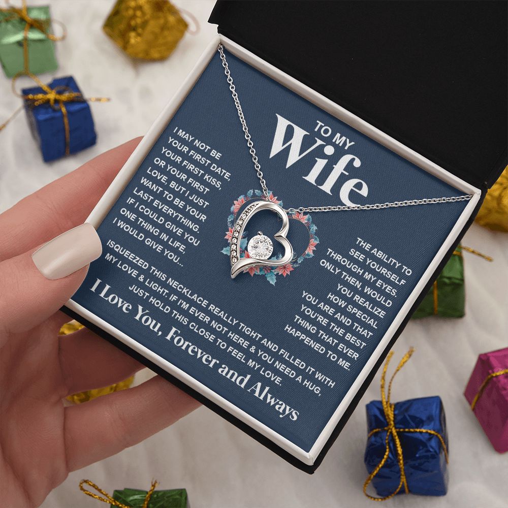 Couples Gifts Necklace To My Soulmate Necklace Birthday Christmas Jewelry Romantic Gift For My Wife Pendant Jewelry with Message Card and Box Necklaces for Women Valentines Day Happy Anniversary Wedding Present Forever Love