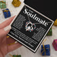 Couples Gifts Necklace To My Soulmate Necklace Birthday Christmas Jewelry Romantic Gifts For My Wife Pendant Jewelry with Message Card and Box Necklaces for Women Valentines Day Happy Anniversary Wedding Present Forever Love
