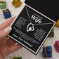 Valentine Gifts for Wife Necklace from Husband- Gifts for Wife from Husband, Valentine Gifts for Her Gifts Soulmate Message Card and Necklace Gift Box Gift Box Styles on Birthday, Wedding, Anniversary, Valentine Forever Love