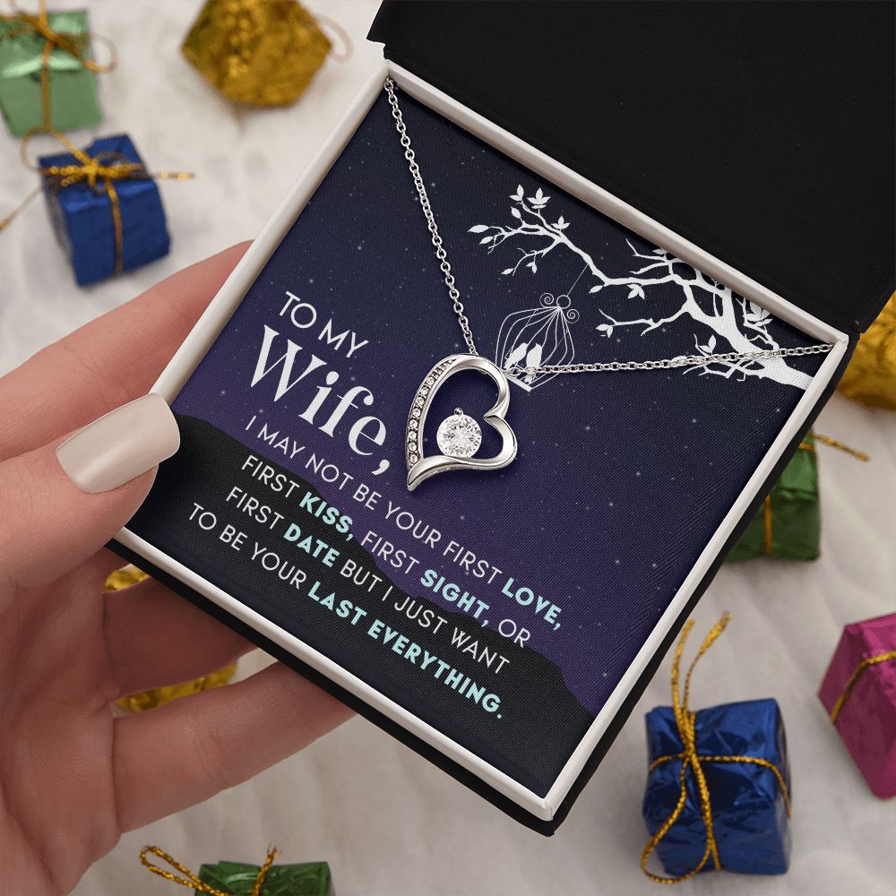 Birthday For Wife, Love Knot Necklace Gifts For Wife From Husband, To My Soulmate Necklace For Women, To My Wife Necklace Wedding Anniversary, I Love You, Meaningful Necklace Message Card and Gift Box Styles on Birthday, Christmas, Anniversary  Forever Lo
