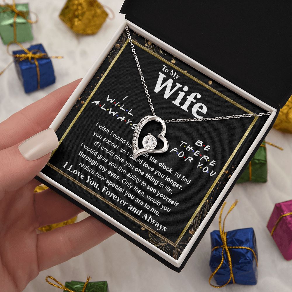 To My Wife Necklace To My Future Wife Necklace Gifts, Promise Necklace For Her, Fiance Gifts For Her, Wedding Necklace Gifts For Soulmate From Husband With Message Card Box LED, Soulmate Necklace For Women, To My Wife Necklace Forever Love