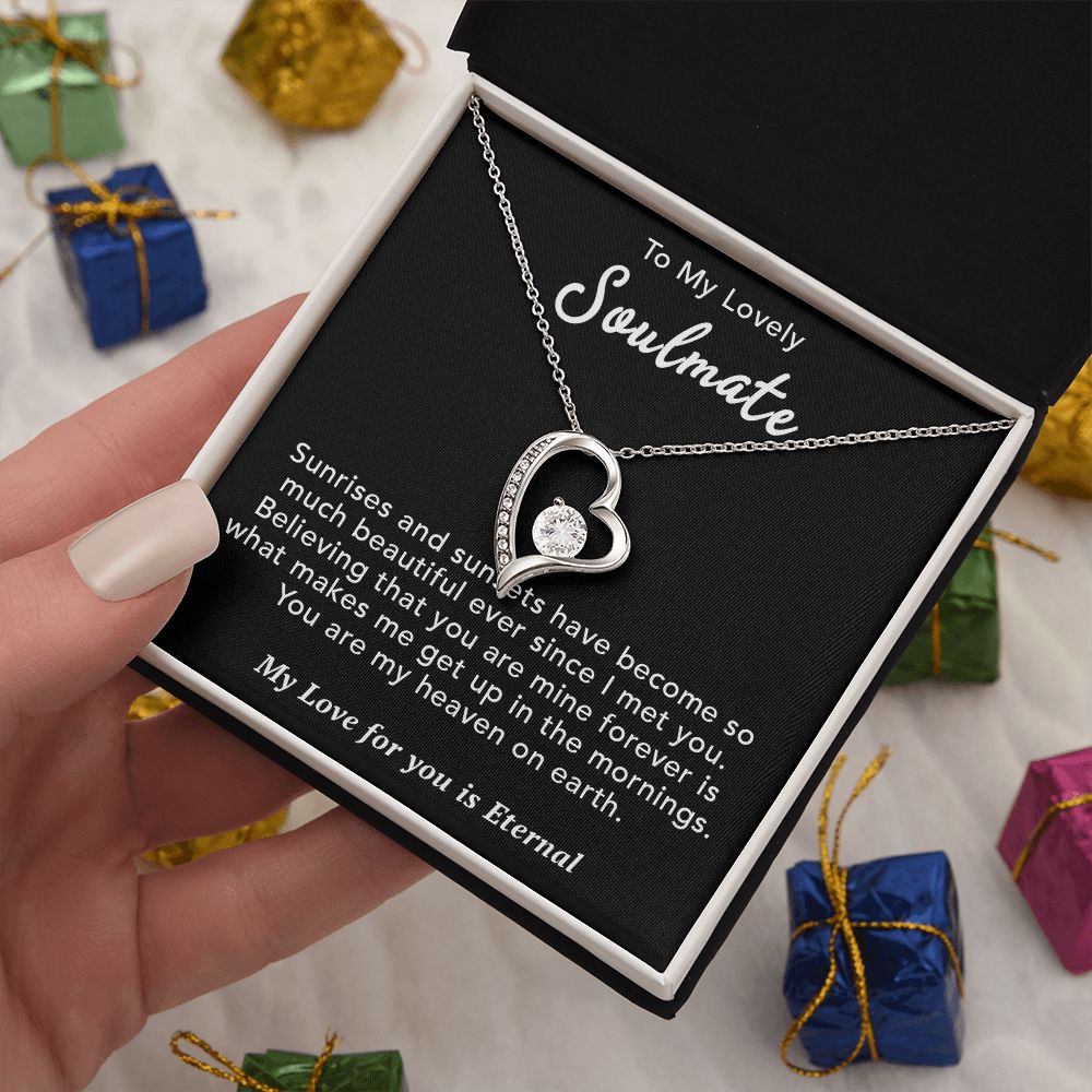 To My Lovely Wife Necklace Gift From Husband To My Badass Wife Pendant Valentine Jewelry with Message Card and Gift Box. Gift for Wife. Necklace Gift Set for Wife Necklace Gifts Box Gift Box Styles Forever Love