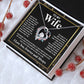 Couples Gifts Necklace To My Wife Necklace Anniversary Wedding Jewelry Romantic Gifts For My Wife Pendant Jewelry with Message Card and Box Necklaces for Women Valentines Day Happy Anniversary Wedding Present Forever Love