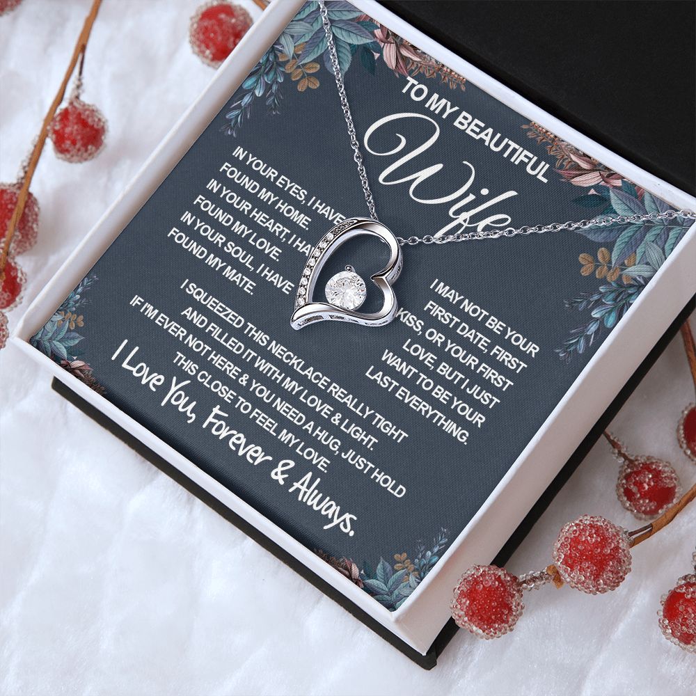 To My Beautiful Wife Necklace, Soulmate Jewelry For Women, Wife Necklace From Husband, Soulmate Wedding Gifts Necklace For Wife, Soulmate Gifts For Her, To My Future Wife Necklace Soulmate Forever Love