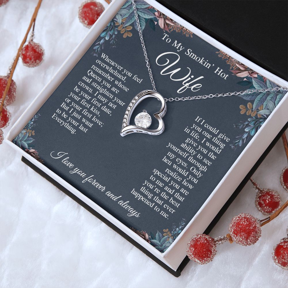 To My Beautiful Soulmate Necklace, Valentine Anniversary Jewelry Gifts for Women, Anniversary Gifts For Wife From Husband To My Wife Necklace Message Card and Necklace Gift Box Gift Box Styles on Birthday, Wedding, Anniversary, Valentine Forever Love