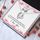 Couples Gifts Necklace To My Beautiful Wife Necklace Gifts For My Wife, I Love You, Love Knot Meaningful Necklace Message Card and Gift Box Styles on Birthday, Christmas, Anniversary Forever Love