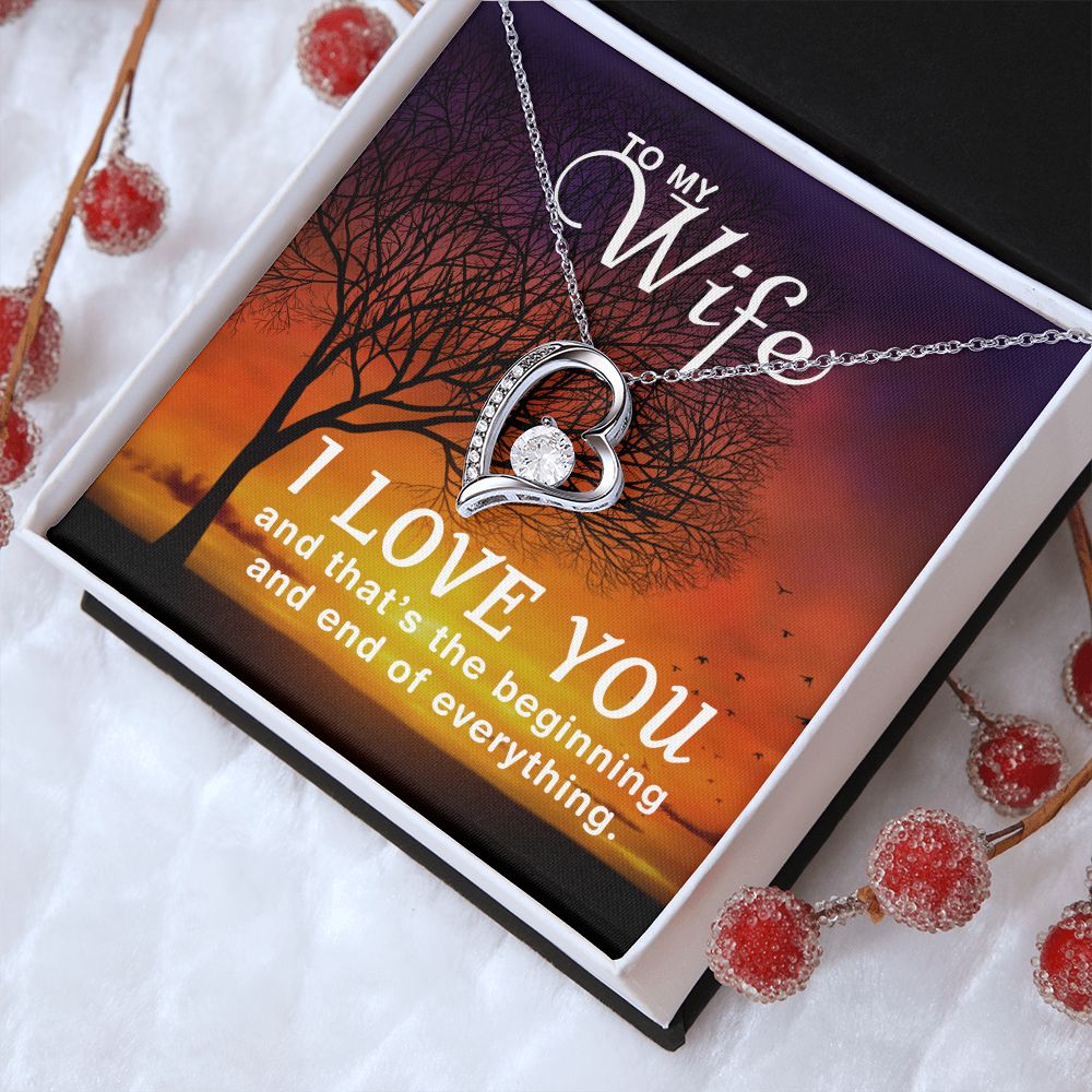 Birthday For Wife, Love Necklace Gifts For Wife From Husband, To My Soulmate Necklace For Women, To My Wife Necklace Wedding Anniversary, Love Knot Meaningful Necklace Message Card and Gift Box Styles on Birthday, Christmas, Anniversary Forever Love