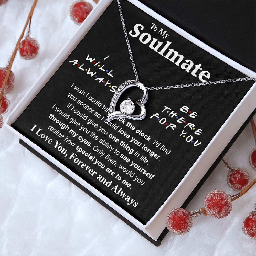 To My Soulmate Necklace To My Future Wife Necklace Gifts, Promise Necklace For Her, Fiance Gifts For Her, Valentine Gifts For Soulmate From Husband With Message Card Box LED, Soulmate Necklace For Women, To My Wife Necklace Forever Love