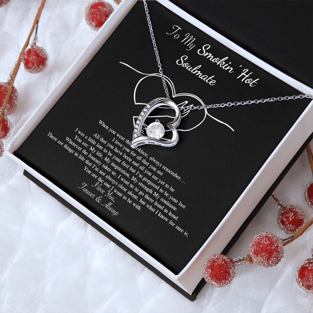 Couples Gifts Necklace To My Hot Soulmate Necklace, Necklace Gifts For Wife From Husband Jewelry Romantic Gifts For My Wife Necklace Custom Name Message Card and Gift Box Styles on Birthday, Christmas, Wedding, Anniversary, Valentine Forever Love