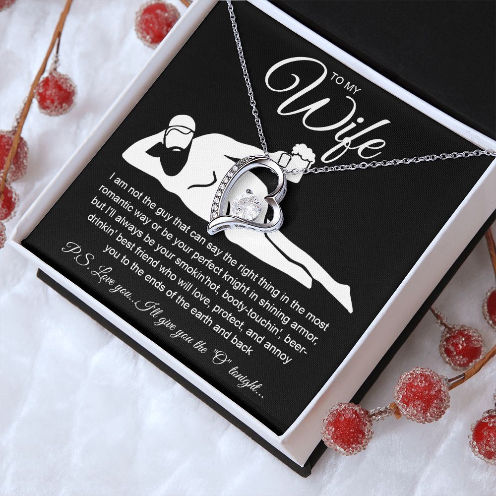 To My Wife Necklace For Women, Funny Gifts For Girlfriend,Valentine Christmas Presents For Girlfriend, Best Birthday Meaningful Gift Ideas For Wife, Women Romantic Jewelry For Her Anniversary Message Card and Gift Box Styles Forever Love
