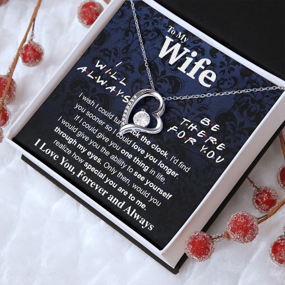 To My Wife Necklace To My Future Wife Necklace Gifts, Promise Necklace For Her, Fiance Gifts For Her, Valentine Necklace Gifts For Soulmate From Husband With Message Card Box LED, Soulmate Necklace For Women, To My Wife Necklace Forever Love