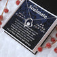 To My Soulmate Necklace To My Future Wife Necklace Gifts, Promise Necklace For Her, Fiance Gifts For Her, Valentine Necklace Gifts For Soulmate From Husband With Message Card Box LED, Soulmate Necklace For Women, To My Wife Necklace Forever Love