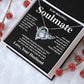 Soulmate Necklace Gift From Husband To My Badass Wife Pendant Valentines Day Anniversary Jewelry with Message Card and Gift Box. Gift for Wife. Necklace Gift Set for Wife Forever Love