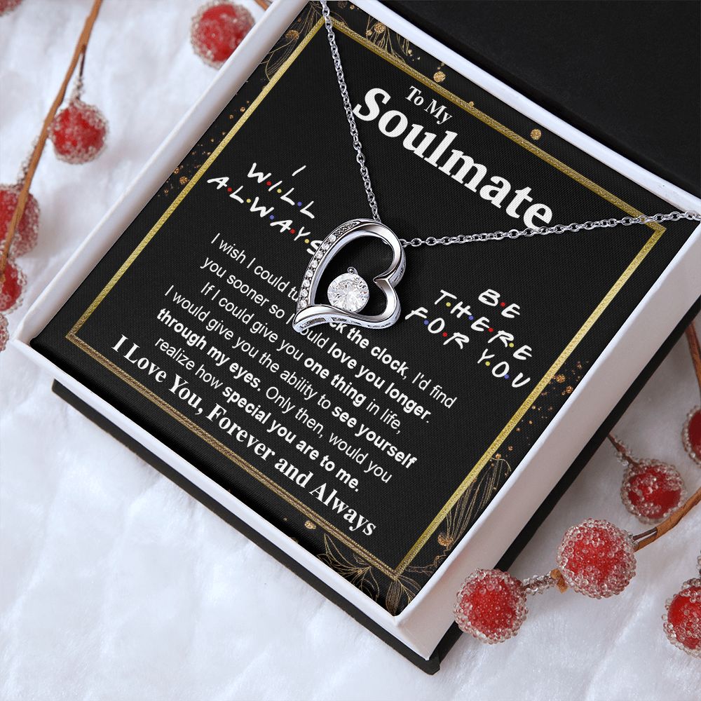 To My Soulmate Necklace To My Future Wife Necklace Gifts, Promise Necklace For Her, Fiance Gifts For Her, Wedding Necklace Gifts For Soulmate From Husband With Message Card Box LED, Soulmate Necklace For Women, To My Wife Necklace Forever Love