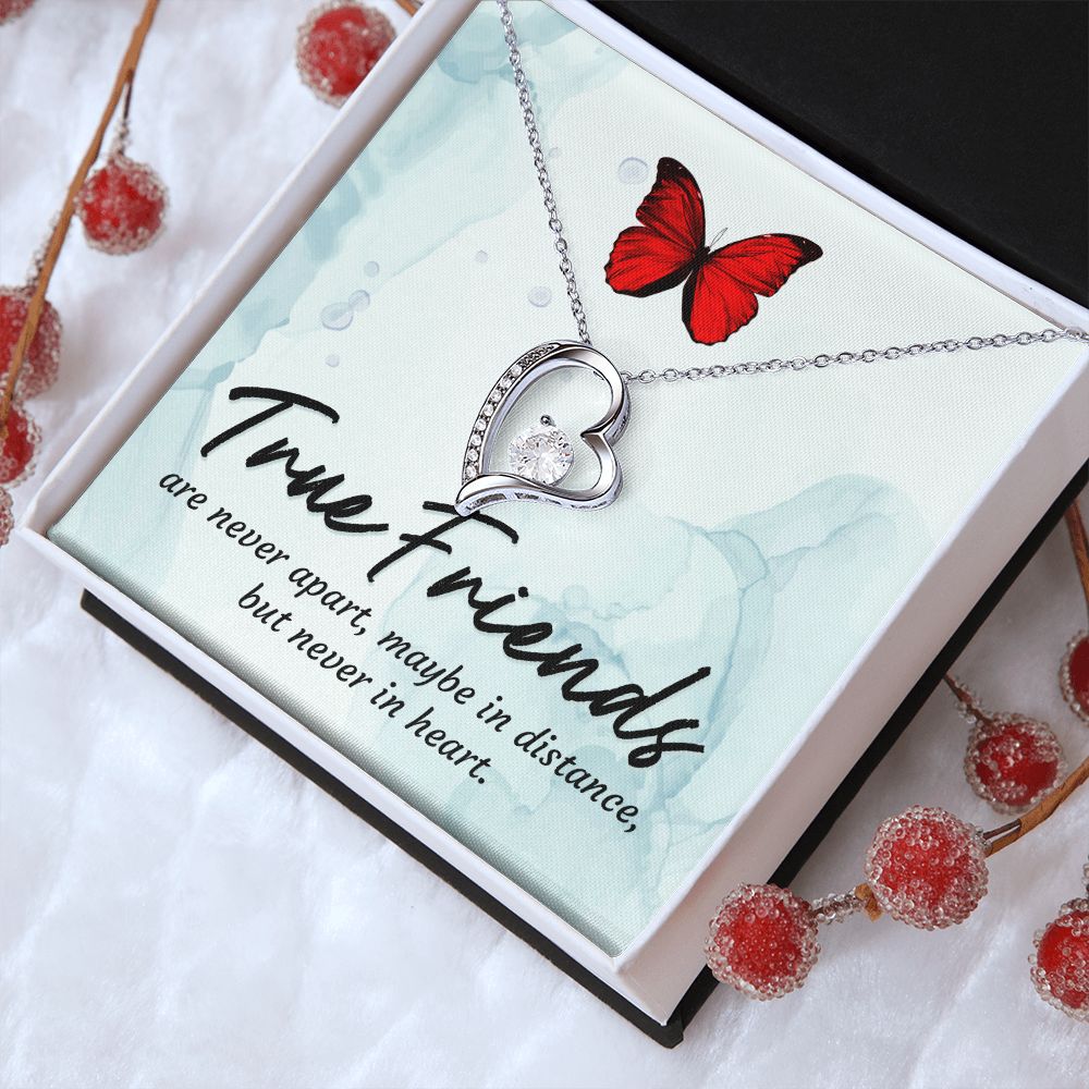 To My True Girlfriend Necklace, Brother to Sister, Birthday For Sister from Brother, Love Knot Meaningful Necklace Message Card and Gift Box Styles on Birthday, Christmas, Anniversary Forever Love