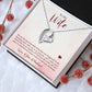 Couples Gifts,My Wife Girlfriend Necklace Gifts From Husband, Wedding Anniversary Jewelry For Wife From Husband, Wife Birthday From Husband, To My Beautiful Wife Girlfriend Message Card and Gift Box styles On Birthday, Christmas, Anniversary  Forever Love