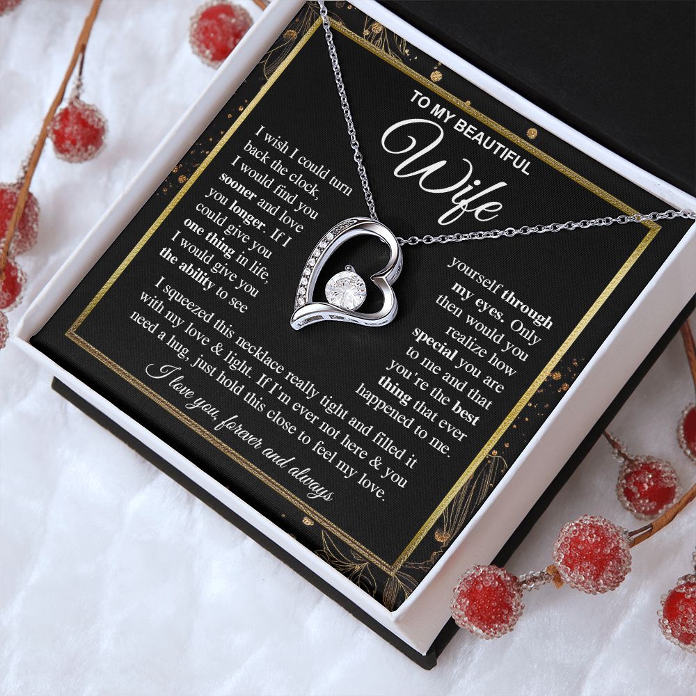 To My Soulmate Necklace Gift for Her, Wife Gifts From Husband, Anniversary Gifts For Wife From Husband To My Soulmate Necklace Message Card and Necklace Gift Box Gift Box Styles on Birthday, Wedding, Anniversary, Valentine Forever Love