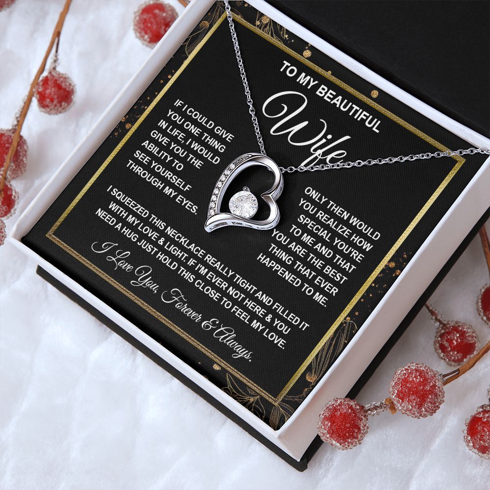 Wife Necklace Gifts From Husband, For Soulmate From Husband, Wife Gifts From Husband, Necklaces For Wife From Husband To My Soulmate Necklace Message Card and Necklace Gift Box Gift Box Styles on Birthday, Wedding, Anniversary, Valentine Forever Love