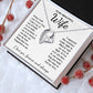 To My Beautiful Wife Necklace Gift for Her, Soulmate for Wife Birthday Gifts from Husband, Anniversary for Women, Soulmate Gifts, Message Card and Necklace Gifts Box Gift Box Styles on Birthday, Wedding, Anniversary, Valentine Forever Love