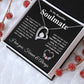 Beautiful Soulmate Necklace My Last Everything, Promise Necklace For Her, Fiance Gifts For Her, Valentine Gifts For Future Wife With Message Card Box LED, Soulmate Necklace For Women, To My Wife Necklace Forever Love