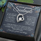 to My Soulmate Necklace, Soulmate Jewelry for Women, Wife Gifts from Husband, Wedding Necklace for Wife Soulmate Gifts Future Wife Necklace Message Card and Gift Box Styles on Birthday, Wedding, Anniversary, Valentine Forever Love