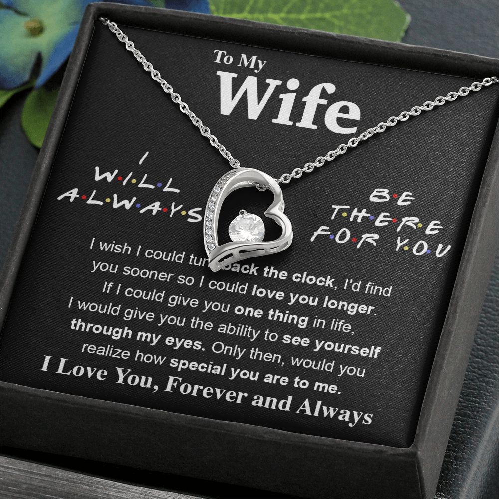 To My Wife Necklace To My Future Wife Necklace Gifts, Promise Necklace For Her, Fiance Gifts For Her, Valentine Gifts For Soulmate From Husband With Message Card Box LED, Soulmate Necklace For Women, To My Wife Necklace Forever Love