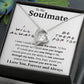 To My Soulmate Necklace To My Future Wife Gifts, Promise Necklace For Her, Fiance Gifts For Her, Valentine Gifts For Soulmate From Husband With Message Card Box LED, Soulmate Necklace For Women, To My Wife Necklace Forever Love