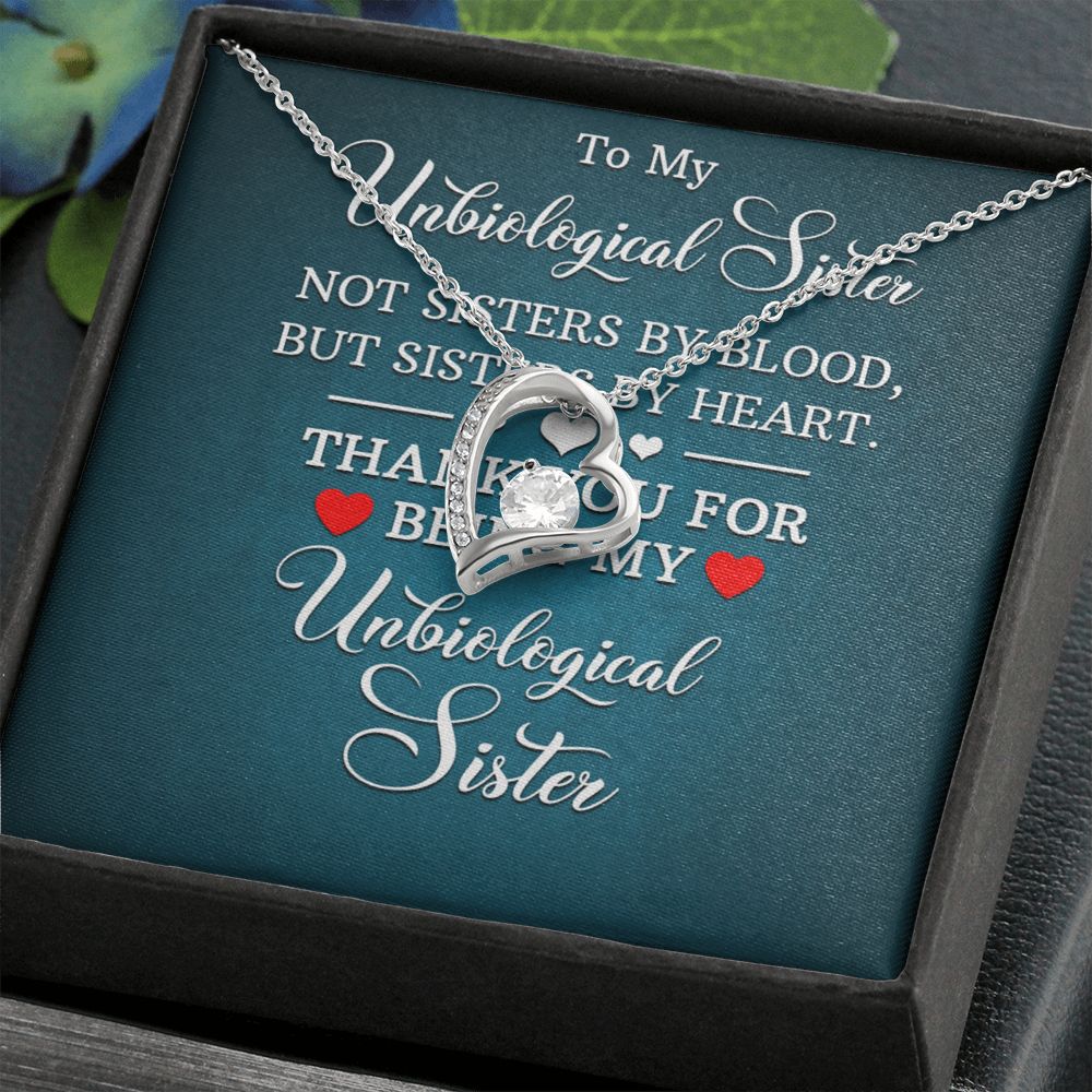 Wife Necklace Gifts From Husband, Wedding Anniversary Jewelry For Wife From Husband, Wife Birthday Gifts From Husband, To My Unbiological Sister Message Card and Gift Box styles On Birthday, Christmas, Anniversary Forever Love