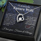 Future Wife Necklace My Last Everything, Promise Necklace For Her, Fiance Gifts For Her, Wedding Gifts For Future Wife With Message Card Box LED, Soulmate Necklace For Women, To My Wife Necklace Forever Love