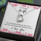 Couples Gifts Necklace To My Beautiful Wife Necklace Gifts For My Wife, I Love You, Love Knot Meaningful Necklace Message Card and Gift Box Styles on Birthday, Christmas, Anniversary Forever Love