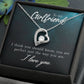 To My True Girlfriend Necklace, Brother to Sister, Birthday For Sister from Brother, I Love You, Love Knot Meaningful Necklace Message Card and Gift Box Styles on Birthday, Christmas, Anniversary Forever Love