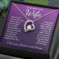 To My Beautiful Wife Necklace Gifts for Her, Soulmate for Wife Birthday Gifts from Husband, Valentine for Women, Soulmate Gifts, Message Card and Necklace Gifts Box Gift Box Styles on Birthday, Wedding, Anniversary, Valentine Forever Love