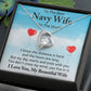 Couples Gifts, To My Navy Wife Necklace Gifts From Husband, Wedding Anniversary Jewelry For Wife From Husband, Wife Birthday From Husband, To My Soulmate Message Card and Gift Box styles On Birthday, Christmas, Anniversary  Forever Love
