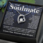 Couples Gifts Necklace To My Soulmate Necklace Anniversary Christmas Jewelry Romantic Gifts For My Wife Pendant Jewelry with Message Card and Box Necklaces for Women Valentines Day Happy Anniversary Wedding Present Forever Love