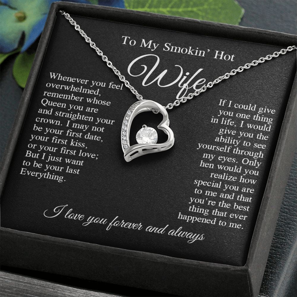 To My Beautiful Soulmate Necklace, Valentine Anniversary Jewelry for Women, Anniversary Gifts For Wife From Husband To My Wife Necklace Message Card and Necklace Gift Box Gift Box Styles on Birthday, Wedding, Anniversary, Valentine Forever Love