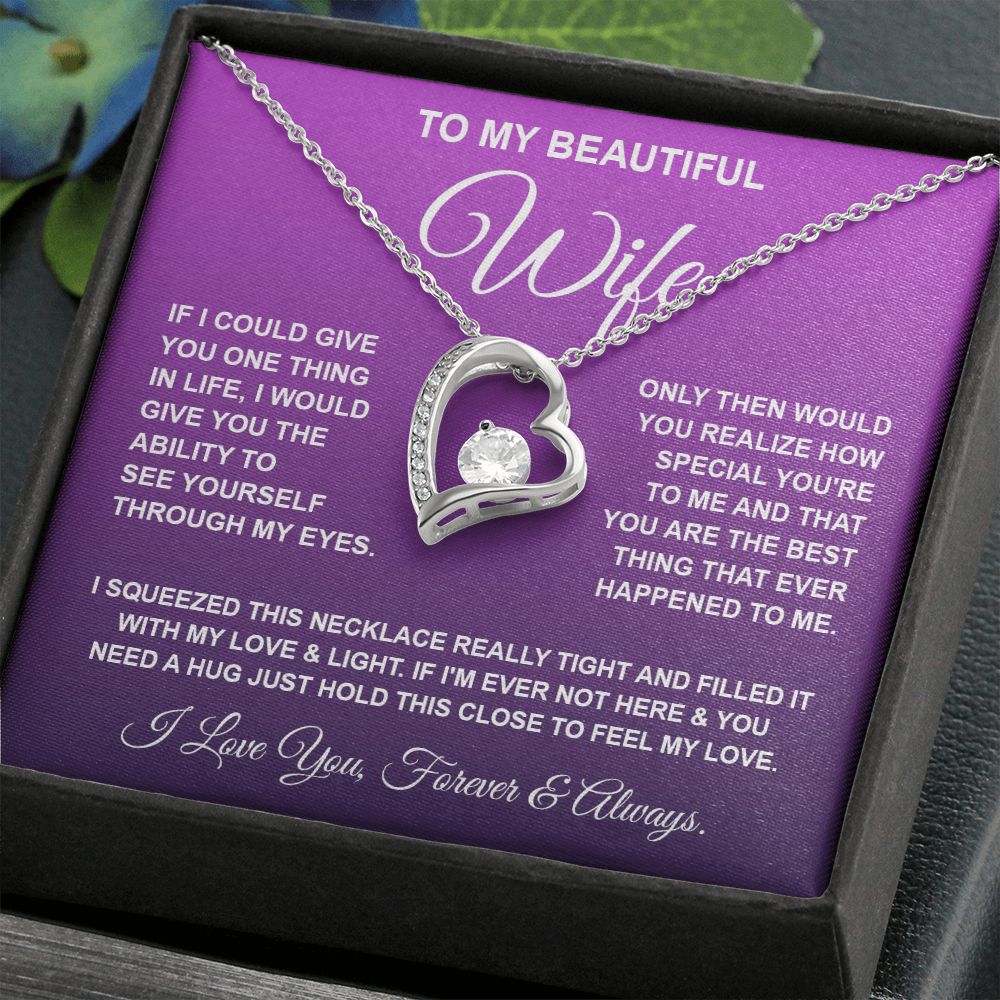 Soulmate Necklace Gifts From Husband, For Wife From Husband, Soulmate Gifts From Husband, Necklaces For Wife From Husband To My Wife Necklace Message Card and Necklace Gift Box Gift Box Styles on Birthday, Wedding, Anniversary, Valentine Forever Love